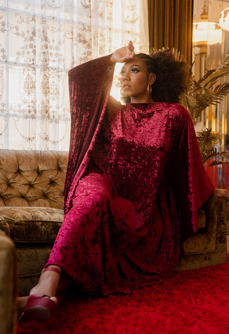 RED VELVET CAFTAN – The House of Ivy